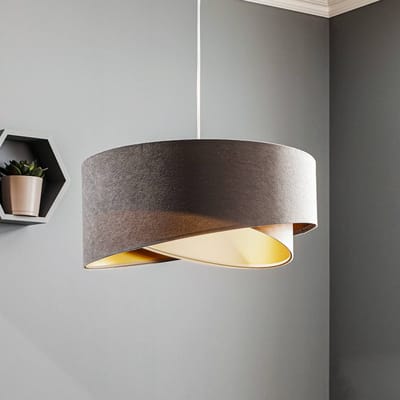 Maco Design Hanglamp Vivien driekleurig grijs/beige/goud