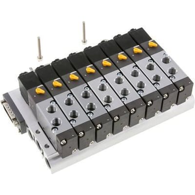 G1/8'' 8x Pneumatisch Ventiel Terminal 24V DC 1,5-8bar/21,0-112psi Meerpolig E.MC