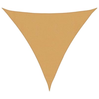vidaXL - Zonnezeil - 160 - g/m² - driehoekig - 3,6x3,6x3,6 - m - HDPE - zandkleurig