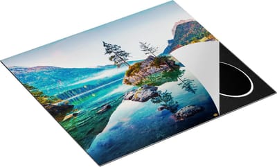 Chefcare Inductie Beschermer Meer in de Bergen tijdens de Herfst - 60x50 cm - Afdekplaat Inductie - Kookplaat Beschermer - Inductie Mat