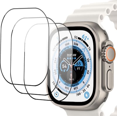 3x Geschikt voor Apple Watch Ultra / Ultra 2 49mm Screenprotector - Folie Screen Protector Geschikt voor Apple Watch Ultra / Ultra 2 49mm