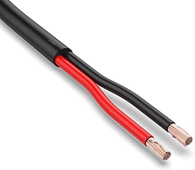 Platte 2-aderige voertuigkabel 4.0 mm² per meter voor verlichting en aanhanger