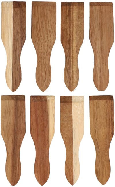 Kesper Gourmetspatels - 24x - acacia hout - 13 x 4 cm - gourmetten - racletten - grillen