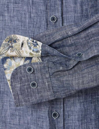 Casa Moda casual overhemd donkerblauw