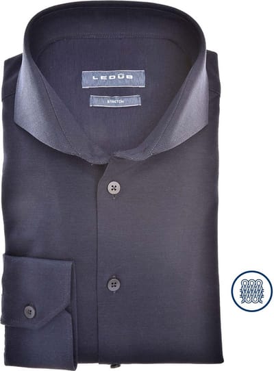 Ledub business overhemd donkerblauw