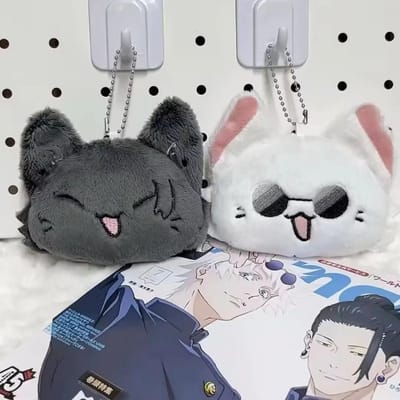 Sleutelhanger Geto Suguru en Satoru Gojo Pluche Cosplay Pop Hanger Sleutelhangers Koppel Accessoires Sleutelhangers Fans Cadeau gray