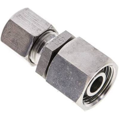 8S & 12S RVS Rechte Snijringkoppeling Draaidoorvoer 630bar FKM O-ring en Afdichtconus ISO 8434-1