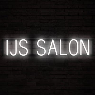 IJS SALON - Lichtreclame Neon LED bord verlicht | SpellBrite | 77,59 x 16 cm | 6 Dimstanden & 8 Lichtanimaties | Reclamebord neon verlichting