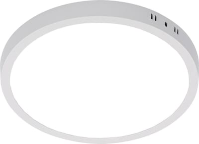 LED Paneel Slim Opbouw - Brinton Thin - 24W 2400lm 120° Bundelhoek - Helder/Koud Wit 6500K - IP40 - Rond - Wit - Ø300mm