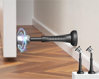 Magnetische Deurstopper - Deurhouder - Deur Open Houden - Hydraulische Schokabsorptie - 11cm Lengte - Mat Zwart