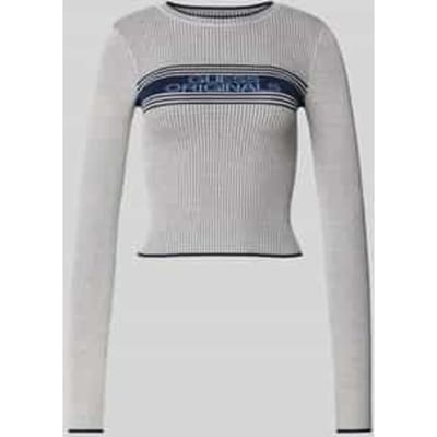 Pullover met labelstitching, model 'JACQUARD'