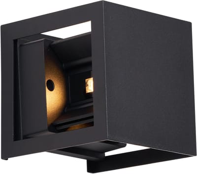 QAZQA edwin quadro - Moderne LED Wandlamp voor buiten - 4 lichts - L 10 cm - Zwart - Woonkamer | Slaapkamer | Keuken