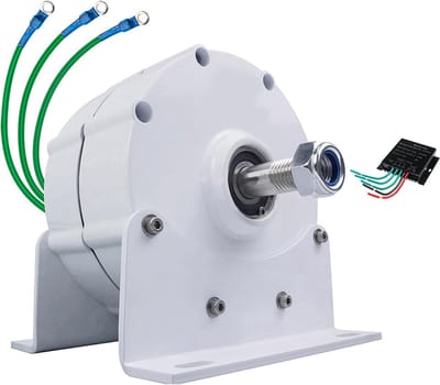 Magneetgenerator - Dynamo Krachtstroom - Energie Opwekken - Tandwielloos Laag Toerental - 3000 W 48 V