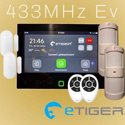 eTiger® XL7 Starter Set 2 de Alarmcentrale werkt samen met Smart Home producten, Google, Alexa ed. Smart Life zorgt ervoor dat u uw huis onder controle heeft.