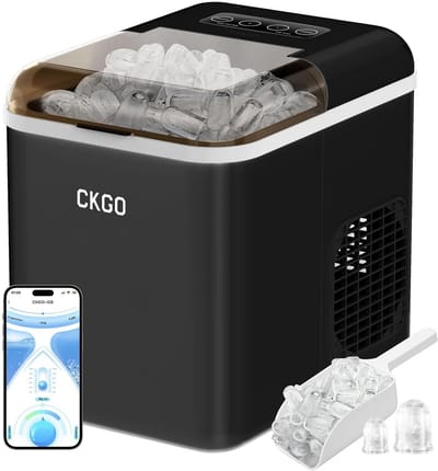 Slimme IJsblokjesmachine met App Bediening, Zelfreinigend, 15 kg/24u