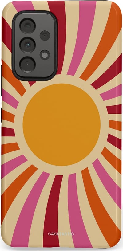 Casetastic Hoesje Geschikt voor Samsung A53 - Stijlvolle Beschermende Duo-layer Case - Retro licht