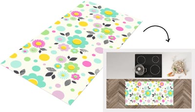 Keukenloper - Loper keuken - Patronen - Bloemen - Bladeren - 120x60 cm - Keukenloper vinyl