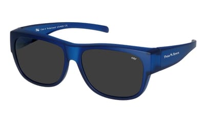 Polar Specs® Overzet Zonnebril PS5096 – Mat donker Blauw – Polariserend Zwart EXTRA DONKER Cat.4 – Large – Unisex