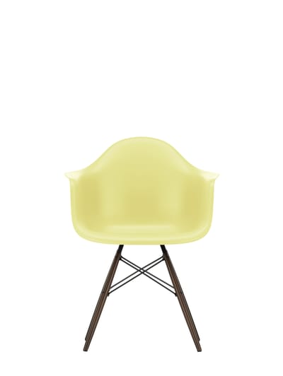 Vitra DAW Eames Plastic Armchair - citron RE - donkere esdoorn