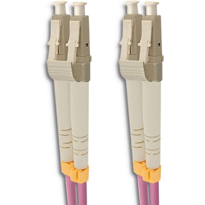 Qoltec Glasvezel Patchcord LC/UPC-LC/UPC |   Multimode |   50/125 |   OM4 |   Duplexwoning |   1m