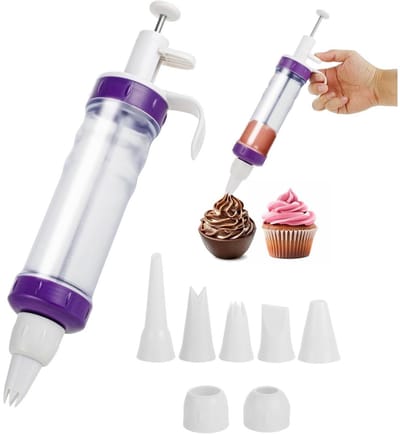 longziming -Decoratiegereedschap met Spuitmondjes – Deegspuit & Decoratieset voor Donuts, Taarten en Desserts – Ideaal voor Botercrème, Room en Vullingen
