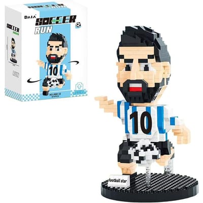 Coole Voetballer Mini Figuren 3D Modellen Bouwstenen Kinderspeelgoed Diy Micro Blokken Voetbal Actiefiguur Verjaardagscadeaus white