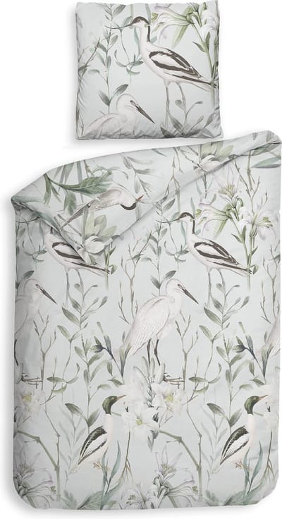 Heckett & Lane Flanel dekbedovertrek Raven (Frost Blue) - 140x200/220 cm