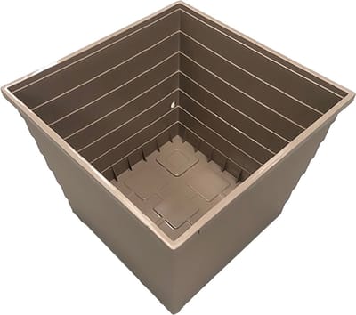 BERA WaterUps zelfwaterende Bloempotten voor Buiten - Beige - 48x48x43 cm - Plantenbakken voor Buiten