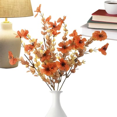Gedroogde Bloemen - Kunstdecoratie - Vaas Decoratie - Intense Zonbestendig - 31 x 16 cm - Stijl C