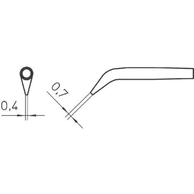 Weller RTW2 Soldeerpunt Ronde vorm, afgeschuind 45° Grootte soldeerpunt 0.7 mm Inhoud: 1 stuk(s)