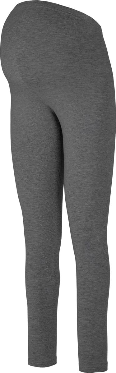 Be Mammy BE-BE20-230-LE Dames Zwangerschapsleggings - Lang - Katoen - Elasthan - Yogabroek - Donker Gemêleerd - XL