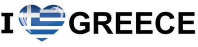 Sticker - I love Greece - 19 x 4 cm - griekenland - landenthema