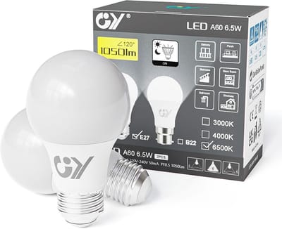 2x LED Gloeilamp E27 met Bewegingsmelder - Koud Wit 6500K - 1050lm - Vervangt 75W - Energiezuinig