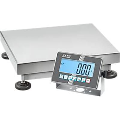 KERN SXC 30K-3M - Roestvaststalen plateauweegschaal, 15/30 kg, 0,005/0,01 kg afleesbaarheid, Industry 4.0, IP68, WLAN/Bluetooth