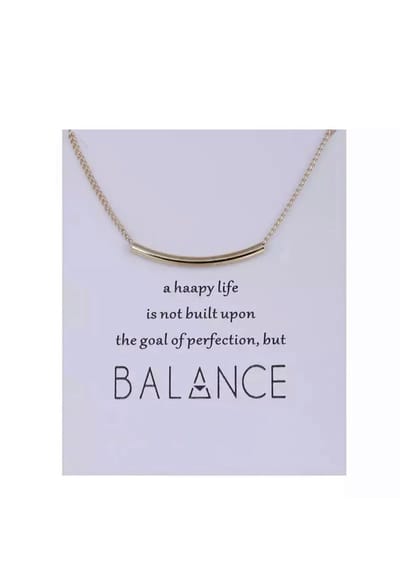 Akyol - goudkleurige ketting - halsketting – golden necklace - balance - balance ketting - halsbandje - ketting balance - ketting voor dame