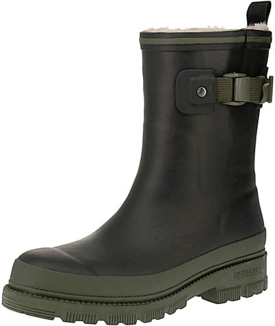 Verbenas 9302190985 Lina Mate Combi Fur - Dames Laarzen - Zwart-Kaki