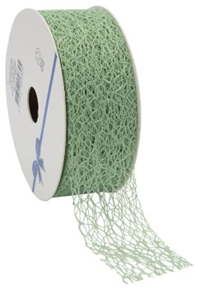 Crispy lint Honeycomb Pastel Groen 38mm 20m