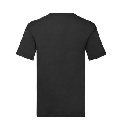 Fruit of the Loom Heren Origineel Effen V Hals T-shirt (Zwart)