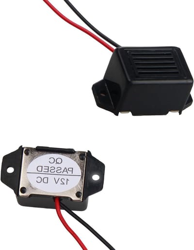 Alarm Zoemer - Mini Sirene - Beveiligingssystemen - Constante Toon - 32 x 12 cm - Zwart