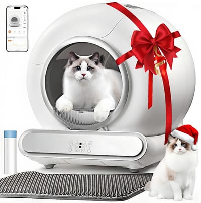 JCP® Zelfreinigende Kattenbak -Sensor - Ellenpent - Kattenbakmat - Wit - 48cm x 48cm x 48cm