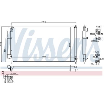 Condensator, airconditioning NISSENS 940502