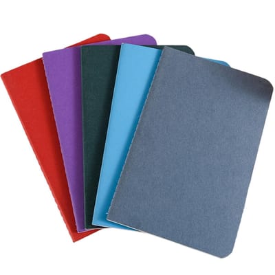 Dailygoods - Ezranova Set van 5 A6-notitieboeken, draagbaar mini-notitieboek, notitieblok, draagbaar schoolnotitieboek, 5 kleuren, klein notitieboek met zachte kaft voor dagboek, notities, schetsen, schilderen