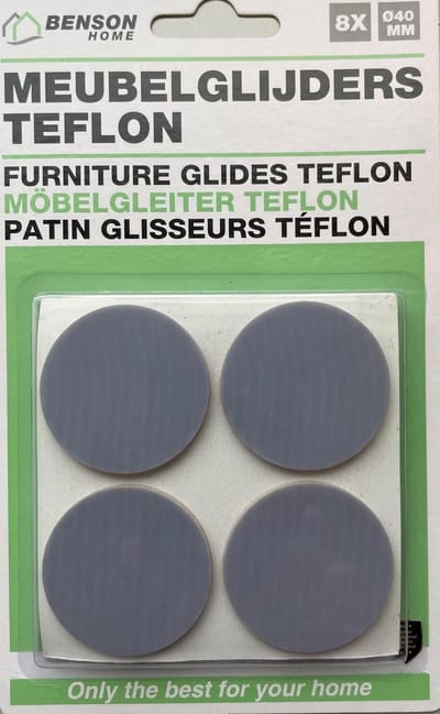 Benson Zelfklevend antikrasvilt - Ø 40 mm - Duurzame meubelbescherming - 8 stuks