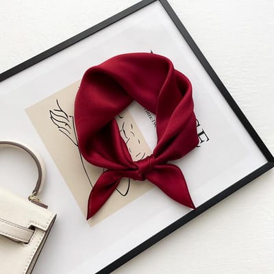 Mode 100% Echte Zijde Sjaal Dames Sjaals Wraps voor Dames Neckerchief Foulard Sjaals Pashmina Vrouwelijke Sjaal Hijab Bandana 2022 53x53cm black