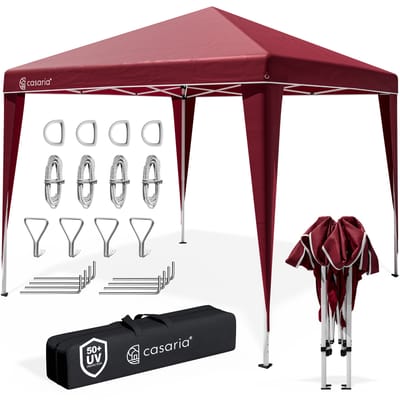Casaria Partytent Capri - Uv 50+ Inklapbaar Waterafstotend 3x3m - Rood