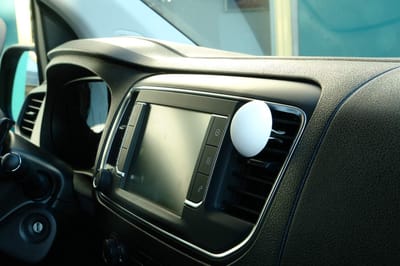 Geursteen met Clip - Witte Geursteen en Lavendelolie Tester - Etherische Olie Geur in Auto of Kleine Ruimte - Navulbaar
