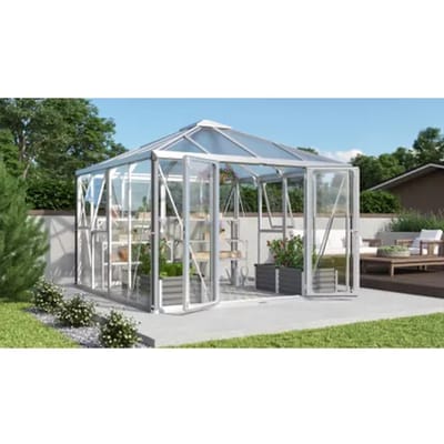 Vitavia Tuinkas Fortuna 10200 - Veiligheidsglas En Polycarbonaat 10mm - Aluminium - 317x322x265cm