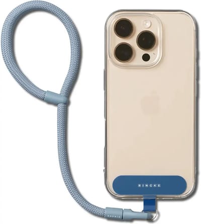 Ringke Holder Link & Flow Hand Strap P-Type - Universeel Telefoonkoord - Universele Telefoonketting - Geschikt voor o.a Smartphone en Sleutels - Polsbandje Blauw