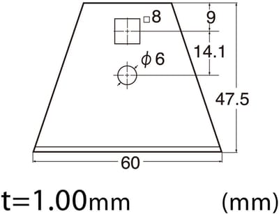 NT Cutter Reservemes BSC-21P, mesbreedte: 60 mm