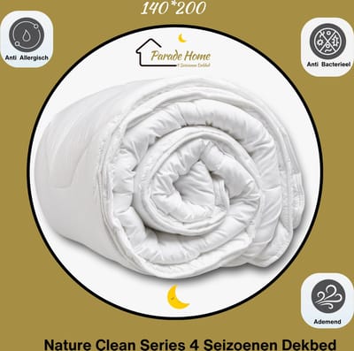 Parade Home® Nature Clean Series - Hotel Kwaliteit 4 Seizoenen Dekbed | 140x200 cm- Anti Allergie Dekbed Met Twee Delen - 3 in 1 Dekbed - Comfort & Ademend - Eenpersoons Dekbed- Zomerdekbed & Winterdekbed
